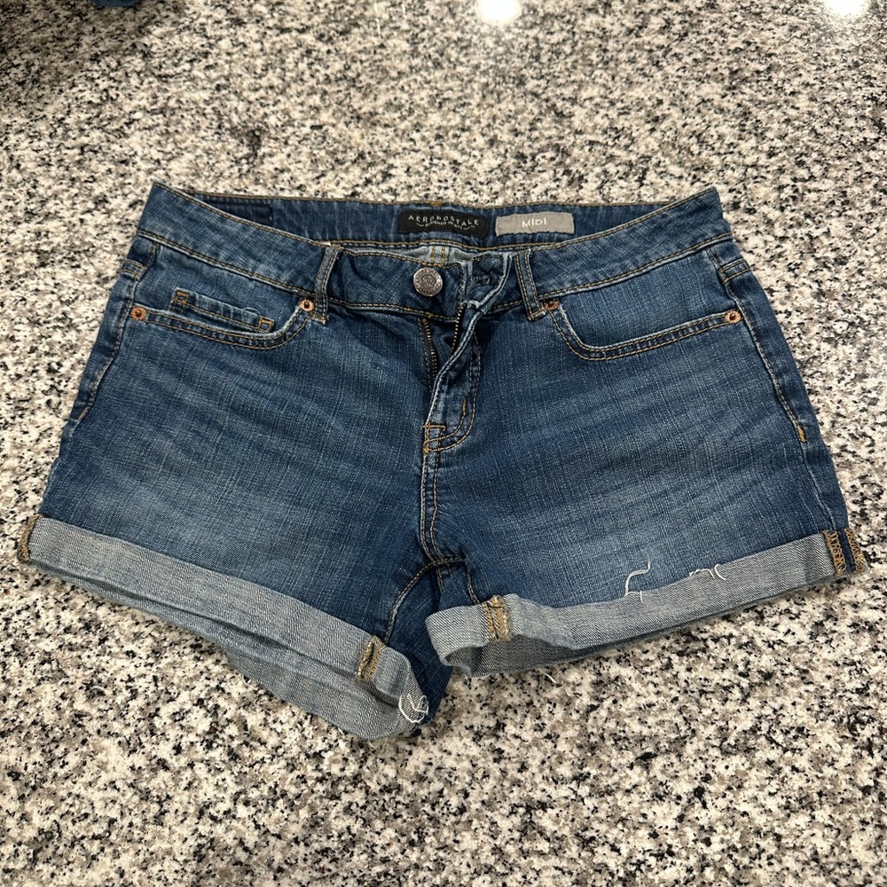 Aeropostale Blue Jean Shorts Classic Style